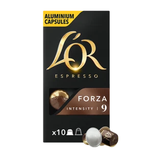 100 Kapseln Aluminium L'OR Mischung FORZA kompatibel Nespresso Intensität 9 LOR - Bild 1 von 1