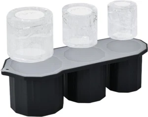 Ice Cube Tray for Tumbler Cup 3 Pcs Silicone Cylinder Ice Mold with Lid - Picture 1 of 5