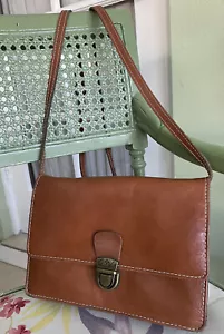 Patricia Nash Borsa a tracolla marrone in pelle multitascata - Cognac - Foto 1 di 11