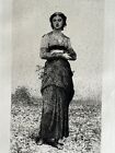 Feyen Perrin Gravure Eau Forte Etching Portrait Femme Allégorie Printemps 1872