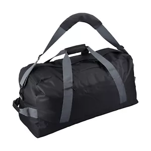 71L Easy Store Duffle Bag Travel Gym Sports Luggage Storage - Black Lightweight - Picture 1 of 6