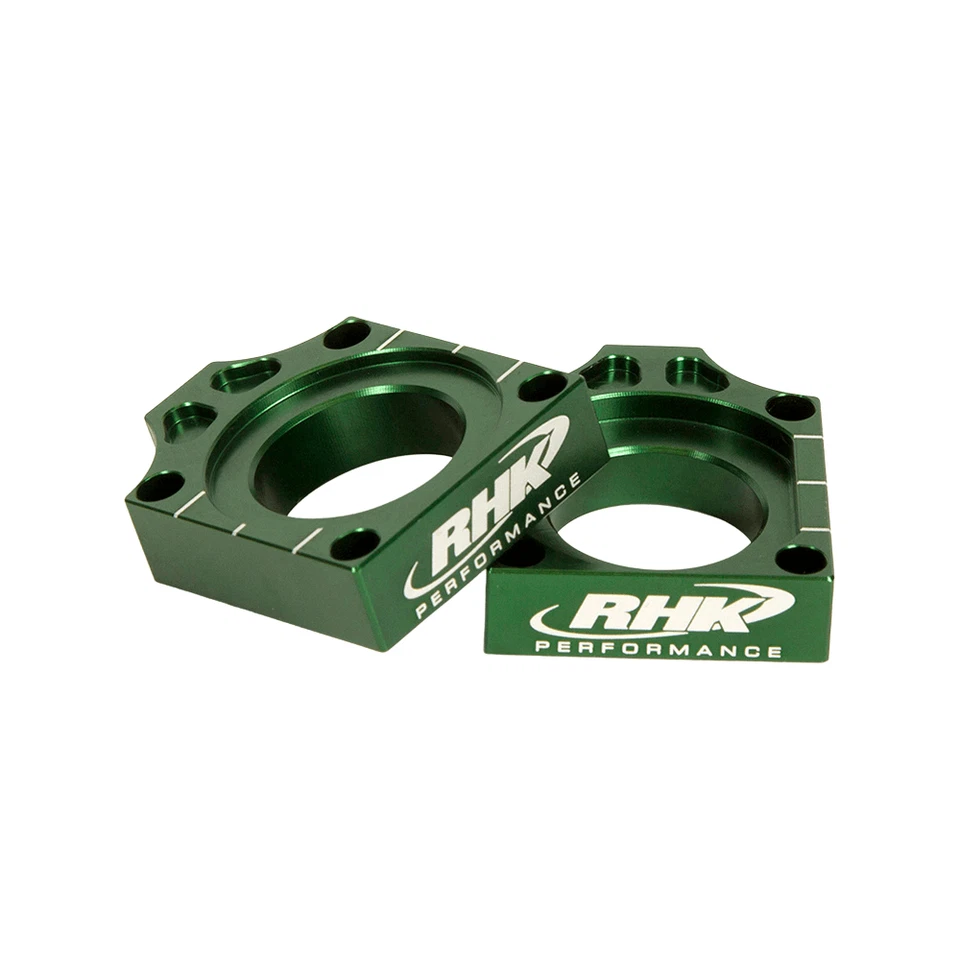 RHK Axle Blocks for Kawasaki KLX 450 R 2009-2022 >Green AB03-E - Image 1 of 1