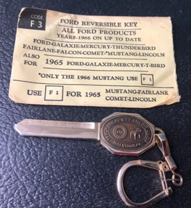 Mack Credit Union Ford Keychain Blank Key Galaxie Mercury T-Bird Mustang 1966 On - Picture 1 of 6