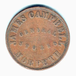 Australia Token. Campbell 1d - Morpeth NSW.. Normal Axis.. Fine+ - Picture 1 of 2