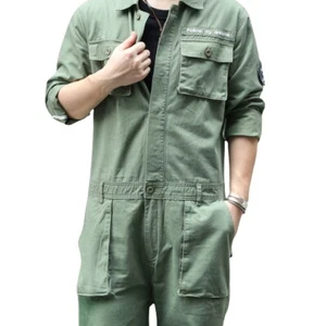 Mens Japanese Yama Outdoor Overalls Military Mechanics Coveralls Cargo Jumpsuits - Picture 1 of 14