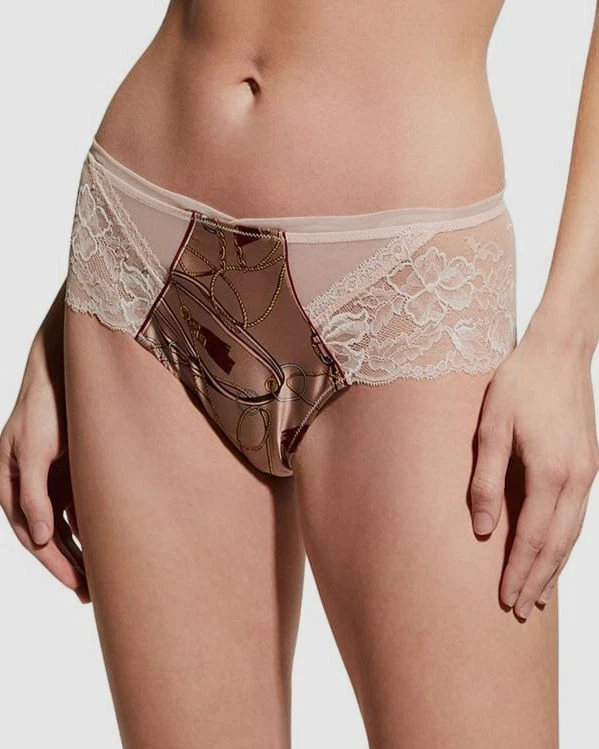 $141 Lise Charmel женщин розовый цветочный эластичный кружева стринги трусики размер XL - Изображение 1 из 1