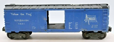O Gauge Box Car Train Lionel WABASH 3424 "Follow the Flag" 1:48 Scale Weathered - Image 1 of 4