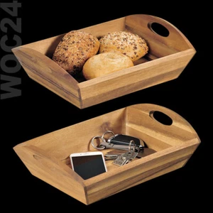 AKAZIE HOLZ Brotkorb Besteckhalter Aufbewahrungsbox Ordnungsbox Serviettenhalter - Bild 1 von 4