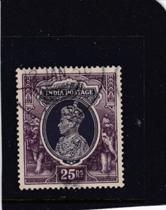 INDIA KING GEORGE VI 1937 25R SLATE-VIOLET & PURPLE SG.264 FINE USED - Picture 1 of 2