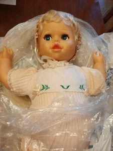 Weihnachten Mattel Baby Heather Vintage Puppe 1987 Original/Rosa blonde Haare Nr MT - Bild 1 von 12