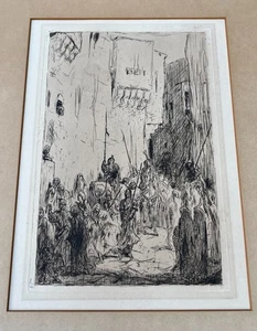 Marius Alexander Jacques Bauer (olandese, 1867-1932) acquaforte originale su carta - Foto 1 di 11
