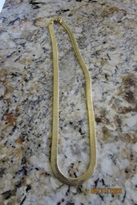 Klassische flache Damen-Schlangenkette - goldfarben 1/4" breit -24" lang - Bild 1 von 11
