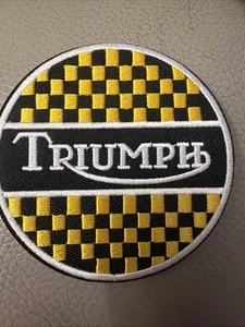 LICENSED AND CERTIFIED TRIUMPH MOTORCYCLE PATCH LIMITED EDITION 8cm - Picture 1 of 1