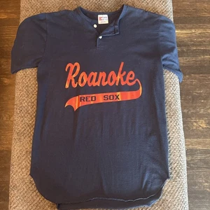 Vintage Roanoke Red Sox Baseball Henley Shirt Trikot #4 Herren Medium Eagle USA 90er - Bild 1 von 8