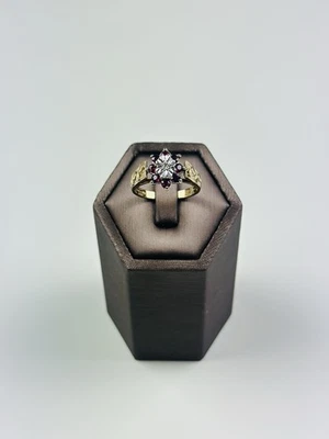 Ruby Diamond Ring 9ct Yellow Gold , Hallmarked And Antique  - Image 1 of 4