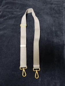 PRADA Schulterriemen grau für Canapa Canvas Leder gold Metall Logo - Bild 1 von 3
