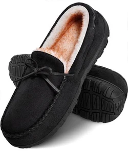 Men's Slippers Warm Soft Plush Memory Foam House Slippers for Men Comfortable... - Picture 1 of 6