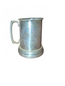 Vintage Silver Personalized Beer Mug - Engraved 'Earl' - Picture 1 of 4