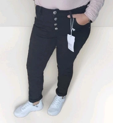 Karostar wie Jewelly Boyfriend Baggy Jeans Hose K2780-1 Schwarz M - XXXXL - Bild 1 von 4