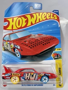 2025 Hot Wheels 70 Plymouth Superbird HW ART CARS 7/10 Red Case K Diecast - Picture 1 of 8