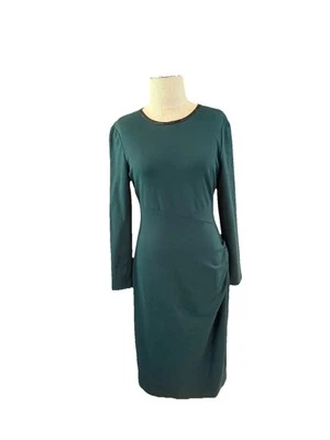 Nuevo con etiquetas Vestido Vaina Anne Klein Para Mujer Talla 10 Verde Cuello Redondo Manga Larga Cremallera Trasera Foto 1 de 4