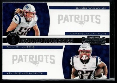 2019 Panini Contenders Round Numbers #RN-WH Chase Winovich/Damien Harris - Image 1 of 2
