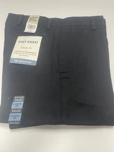 DOCKERS EASY KHAKI CLASSIC FIT 32 X 32 STRETCH BLACK - Picture 1 of 5