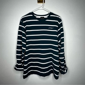 Denim & Flower Ricky Singh Striped Long Sleeve Shirt “Faithful” men’s size Large - Picture 1 of 12