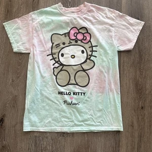 Sanrio Hello Kitty Pusheen M Tie Dyed Pastel Graphic T-Shirt Tee 2021 Katze Kawaii - Bild 1 von 3