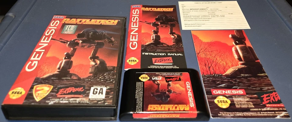 BattleTech: Armored Combat For Sega Genesis - Complete w/Hang Tab/Poster/RegCard - Image 1 of 1