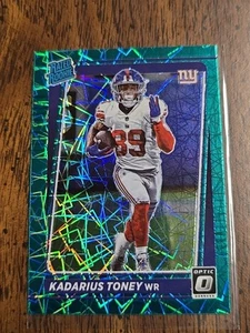 2021 Donruss Optic Kadarius Toney Green Velocity Prizm Rated Rookie RC #212 SP - Bild 1 von 2