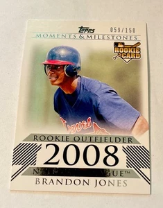 2008 Topps Moments and Milestones #189 Brandon Jones LE Braves RC /150 - NM-MT - Picture 1 of 3