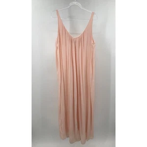 Hatch Peach Sleeveless Maxi Maternity Dress One Size Pleated Flowy - Picture 1 of 7