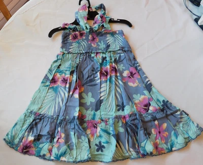 Volcom Girl's Youth 2 Piece Set Dress & Headband Mineral Blue Size 5 NWT - Image 1 of 4