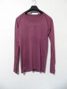 Lululemon Women's Red Striped Run Swiftly Tech Long Sleeve Top 8 - Picture 1 of 7