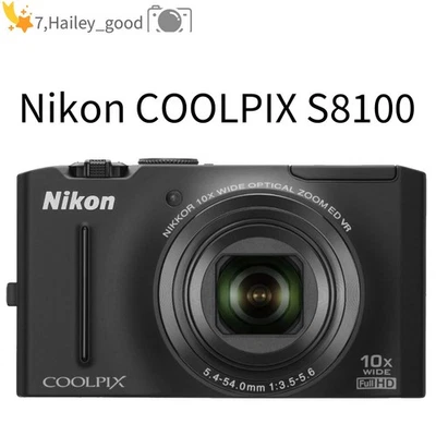 Nikon COOLPIX S8100 Digitalkamera 12,1 MP, 10-fach optischer Zoom Schwarz - Bild 1 von 4