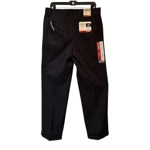 IZOD Madison Chino Men's Classic Fit Navy Pants 34x32 Double Pleat - Picture 1 of 8