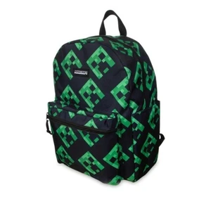 Minecraft Verde Negro Creeper Mochila Escuela Viaje Libro Bolso Nuevo - Imagen 1 de 2