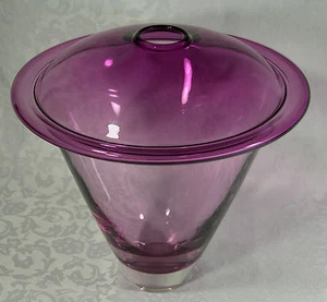 ART GLASS VASE AMETHYST YOUNG CONSTANTIN LARGE VESSEL - Picture 1 of 7