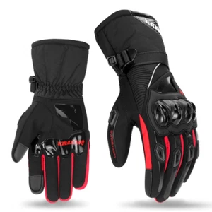 Winter Motorcycle Gloves Waterproof Gant Moto Warm Men Full Finger Moto Gloves T - Picture 1 of 14