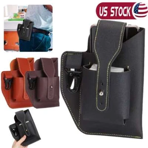 Cell Phone Waist Belt Holster Loop Pack Bag PU Leather Pouch Wallet Case​ Cover - Picture 1 of 15