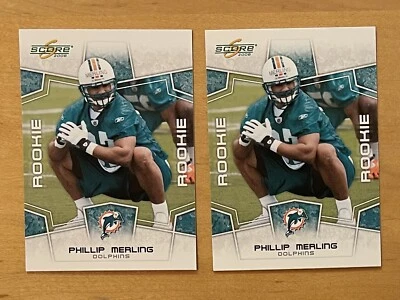 Phillip Merling Rookie (2) 2008 Score Football #355 Miami Dolphins Star Mint - Image 1 of 2