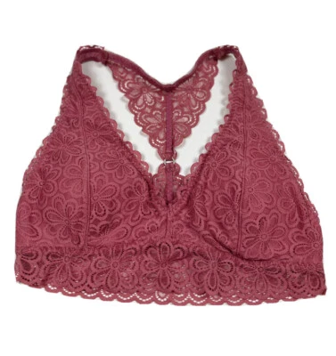 gilly hicks bralette by hollister lacey mauve sz medium - Image 1 of 4