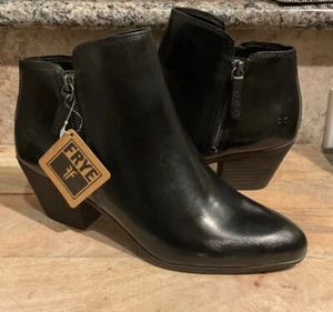FRYE Womens Sz 7 M Judith Double Zip Ankle Boots/Booties FR40838 Black MSRP $248 - Picture 1 of 8