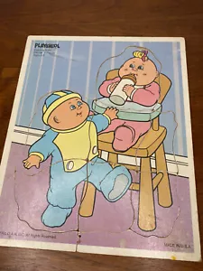 Vintage Playskool Holzpuzzle Füttern Baby 1991 Made in USA # 240-06 - Bild 1 von 5