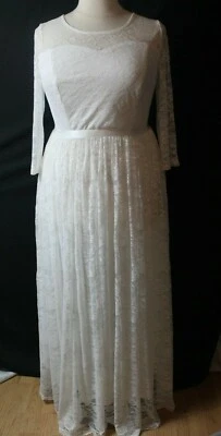 Vestido de Dama de honor manga larga de encaje floral talla 3XL (B5) Wedtrend Foto 1 de 4