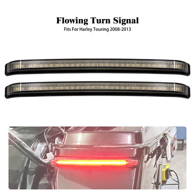 Saddlebag Turn Signal LED Light Somke Lens For Harley Road Electra Glide 08-2013 - Image 1 of 4