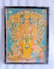 Antik Selten Hindu Gott Golden Aufdruck Bhagwan Vishnu Überwältigend Groß Rs Ehs