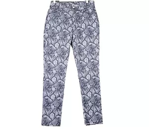 SEVEN7 Pants Women's 10 Tummyless Highrise Skinny Snake Skin Print Stretch Waist - Picture 1 of 12