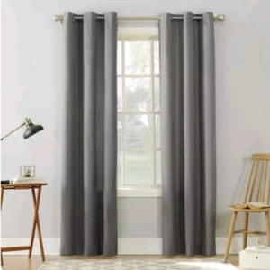 No. 918 Sora Grommet Light Filtering Curtain Panel- Pair, Lot Of 2 Curtains. - Picture 1 of 5